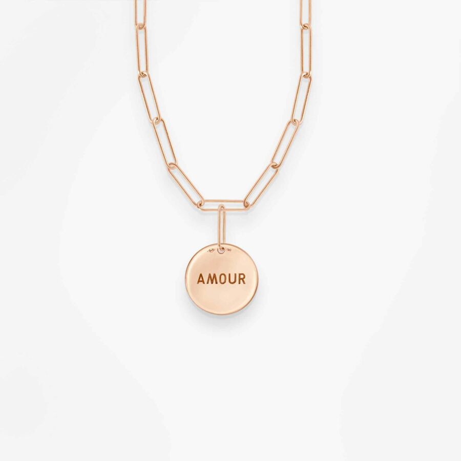 CS4RO-AMOUR---Vanrycke---collier-or-rose-1-médaille---2