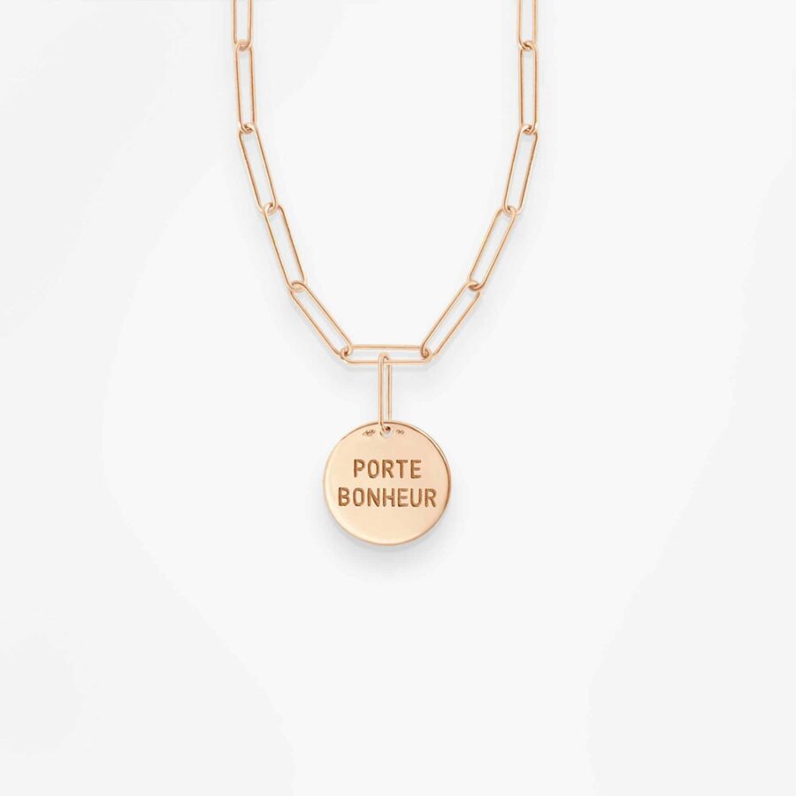 CS4RO-PORTE-BONHEUR---Vanrycke---collier-or-rose-1-médaille---2