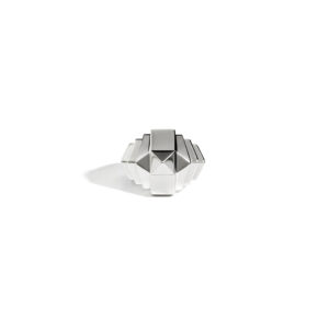 Pierścionek Rockaway Mini Pyramid Half Paved & 18k White Gold