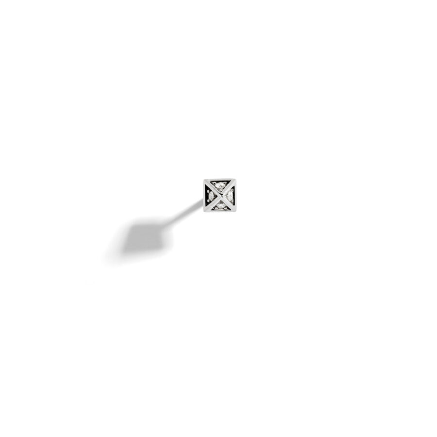 FSJ187-boucle-doreille-Rockaway-diamants-argent- vue-face-fond-blanc-ombre