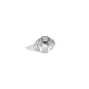 Pierścionek Rockaway Mini Pyramid Half Paved & Silver