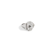 FSJ251-bague- Rockaway-mini-pyramid-semi-pavée-argent- vue-profil-fond-blanc-ombre