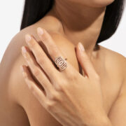 FSJ294 - Bague mini My Way dia & or rose