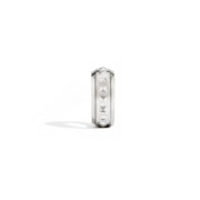 FSJ306-bague Rockaway-spinner-argent- vue-profil-fond-blanc-ombre