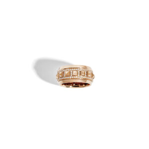 Pierścionek Rockaway Spinner Half Paved & 18k Pink Gold