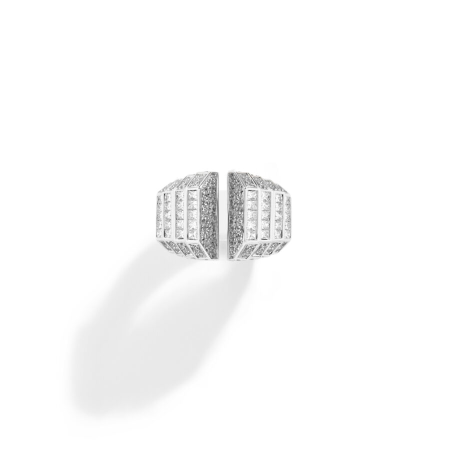 FSJ434-Bague-Meaningful Beauties-argent-fond-blanc-vue-dessus-ombre