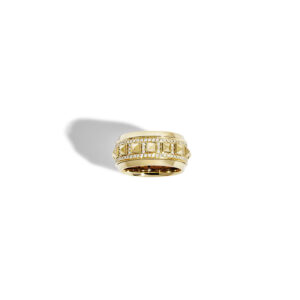 Pierścionek Rockaway Spinner Half Paved & 18k Yellow Gold