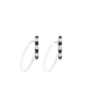 Kolczyki Reptile White Gold & White & Black Diamonds