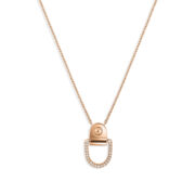 FSJ749-Collier-MM-Rivet-diamants-or-rose-Vue-face-détail-fond-blanc